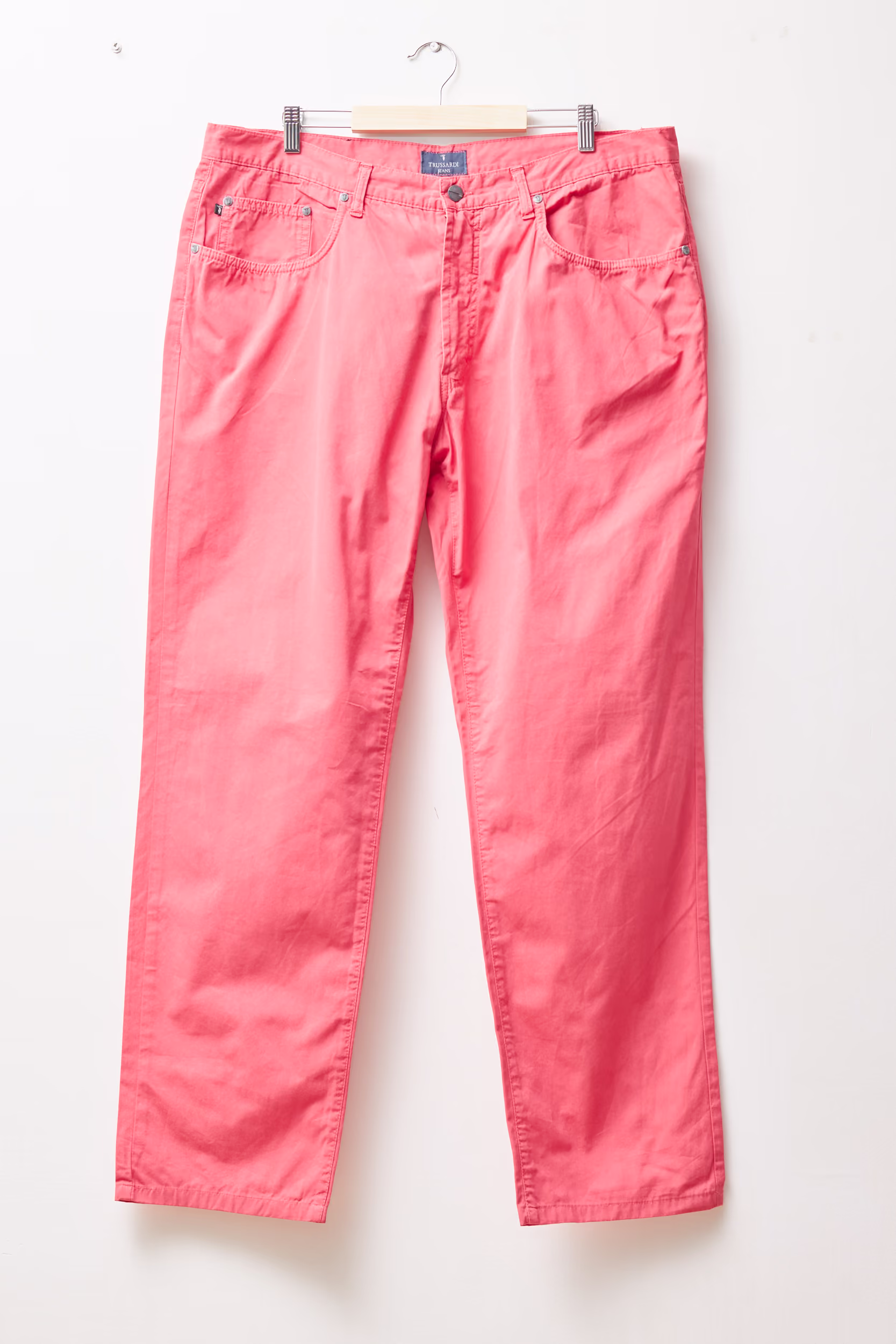 Pantaloni Chino Roz-Coral din Bumbac 100% - Trussardi Jeans - XXL
