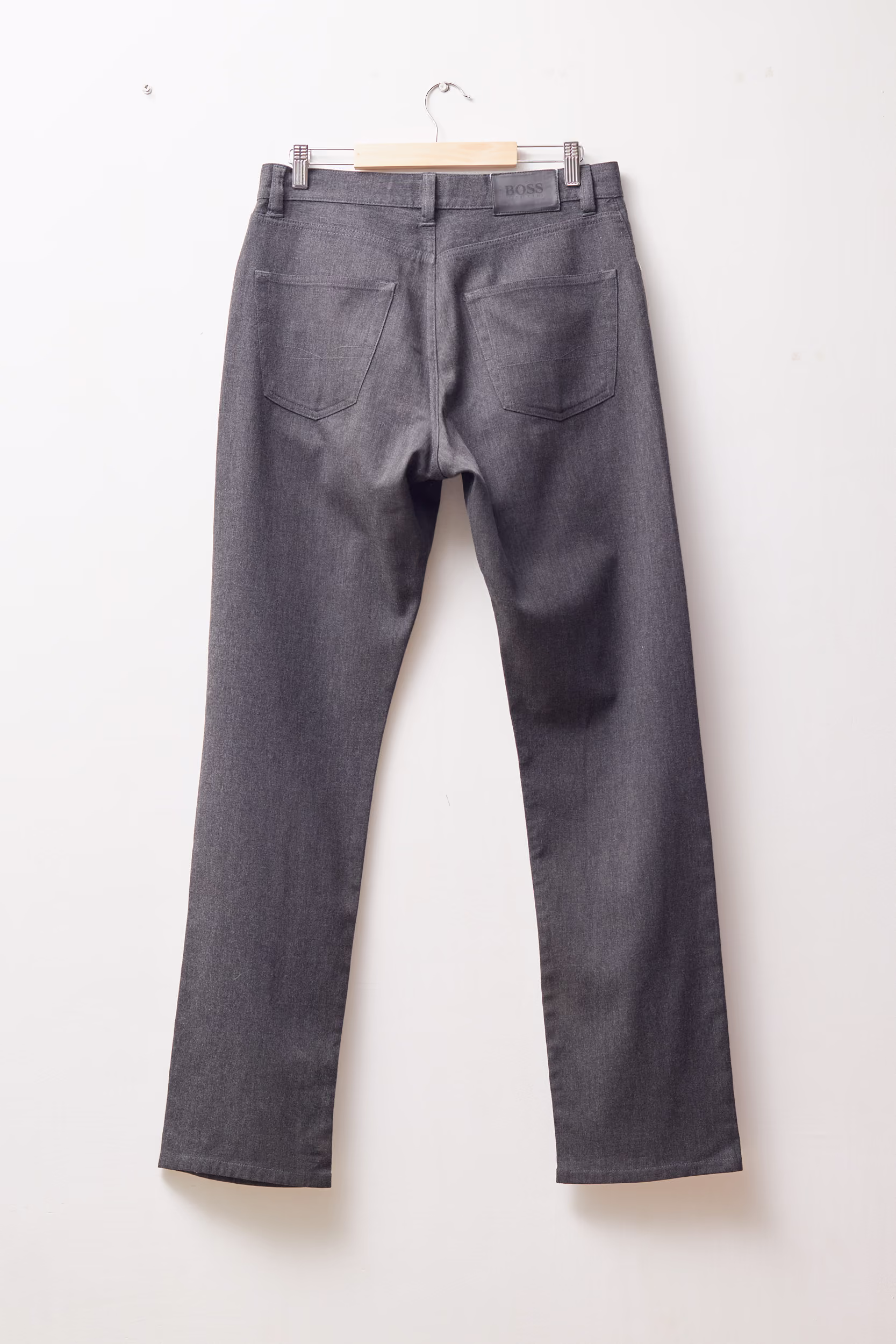 Pantaloni Tailored Gri-Antracit din Amestec de Lână, Model Montana - Hugo Boss - M - imagine 2