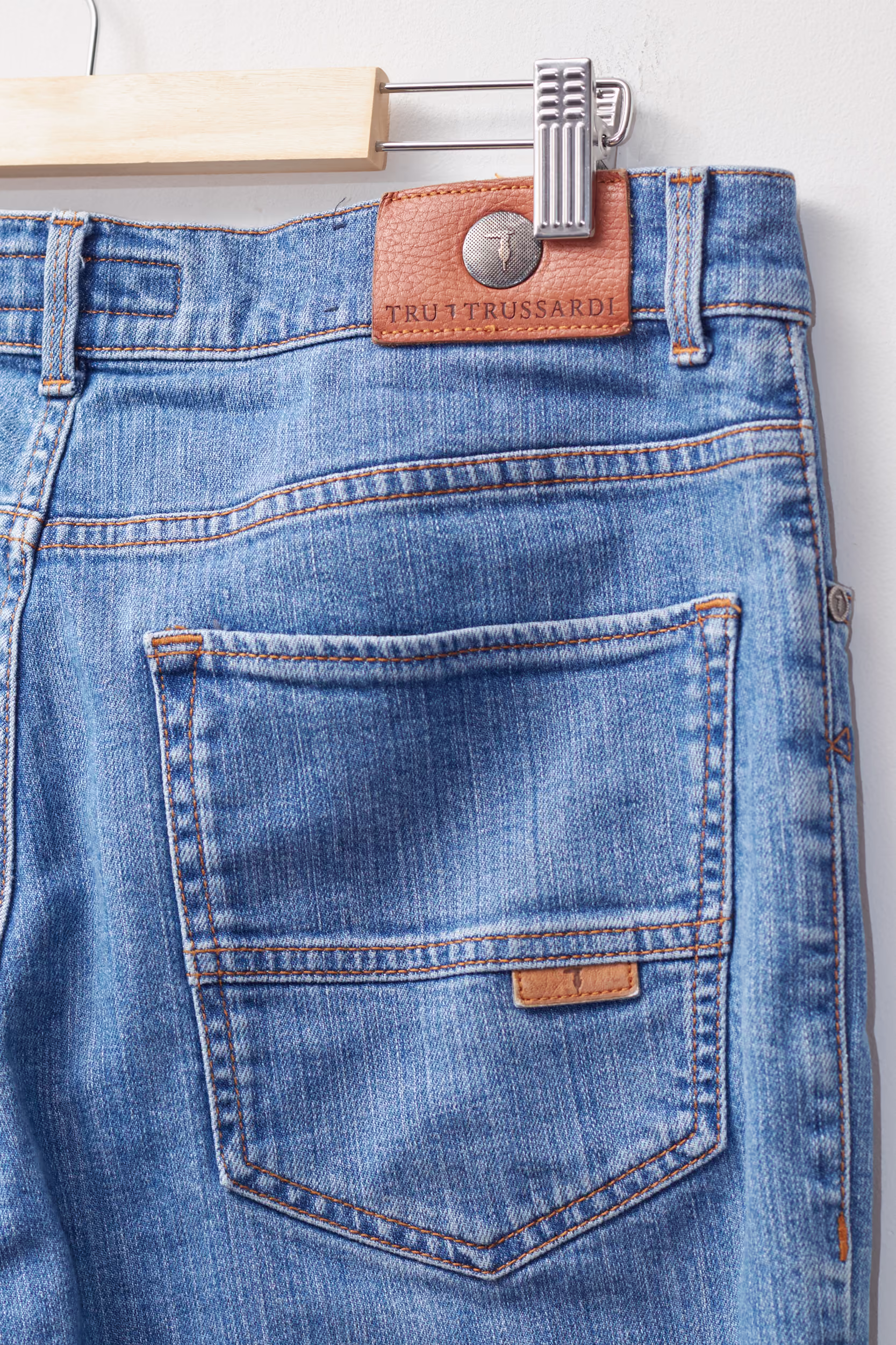 Blugi Light-Blue Ankle-Length din Denim Stretch - Trussardi - L - imagine 4