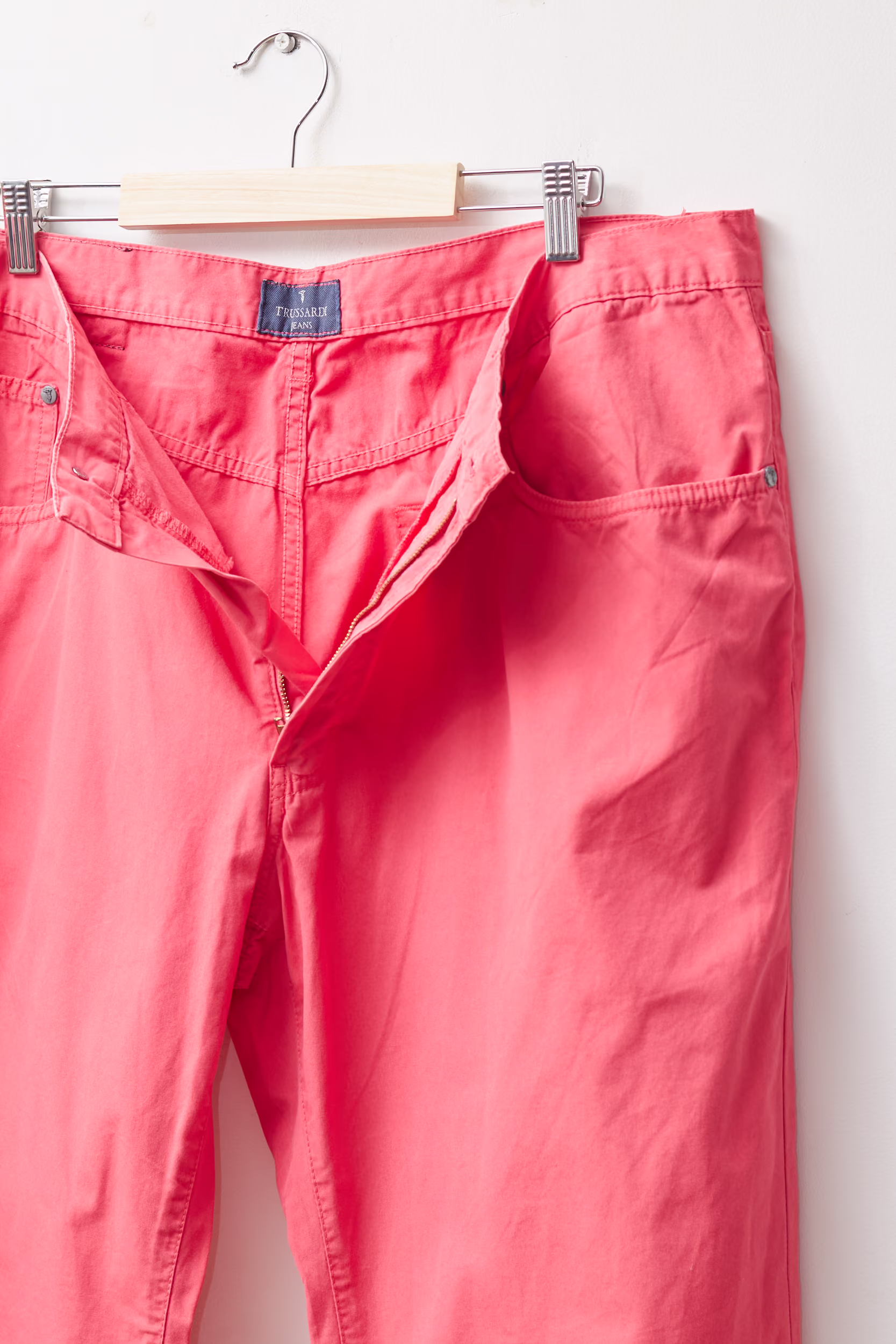 Pantaloni Chino Roz-Coral din Bumbac 100% - Trussardi Jeans - XXL - imagine 3