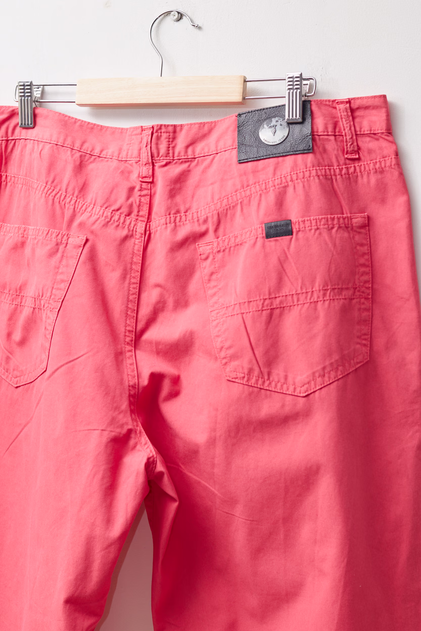 Pantaloni Chino Roz-Coral din Bumbac 100% - Trussardi Jeans - XXL - imagine 4