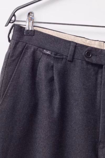 Pantaloni Sartoriali Antracit din Lână și Cașmir, Piesă de Arhivă - Pierre Cardin - L
