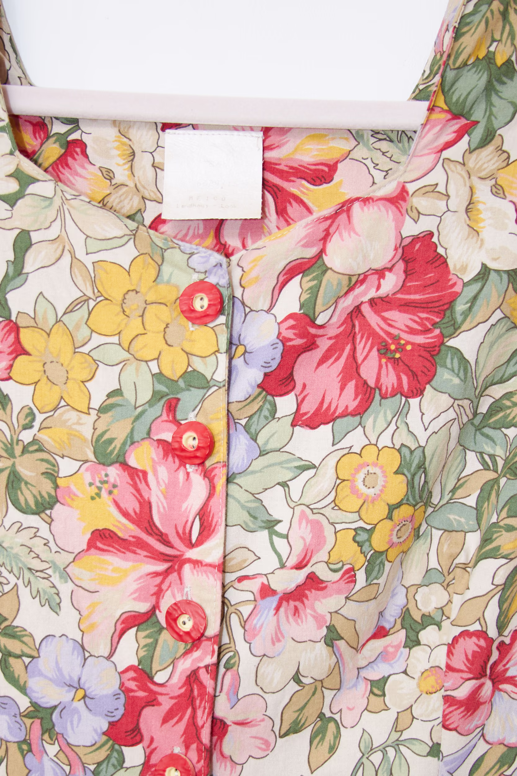 Rochie Meico Landhaus din Pânză de Bumbac cu Imprimeu Floral Romantic - Vintage - M - imagine 4