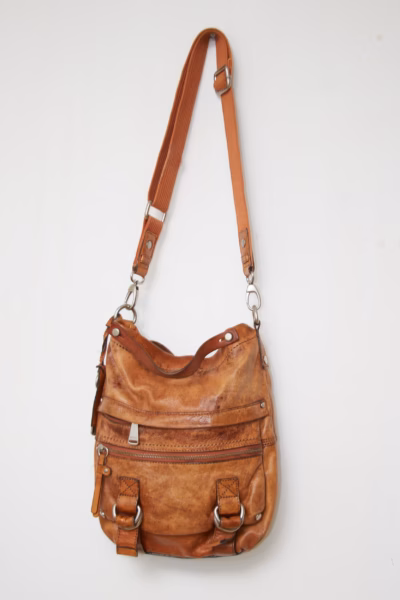 Geantă Hobo/Crossbody FOSSIL „Long Live Vintage 1954” din Piele Naturală Tan, Piesă de Arhivă - Fossil - M
