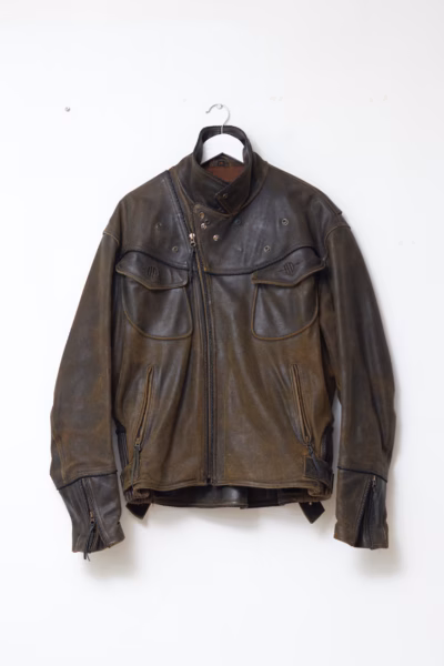 Jachetă Biker Vintage Harley-Davidson din Piele Naturală Distressed - XL/XXL