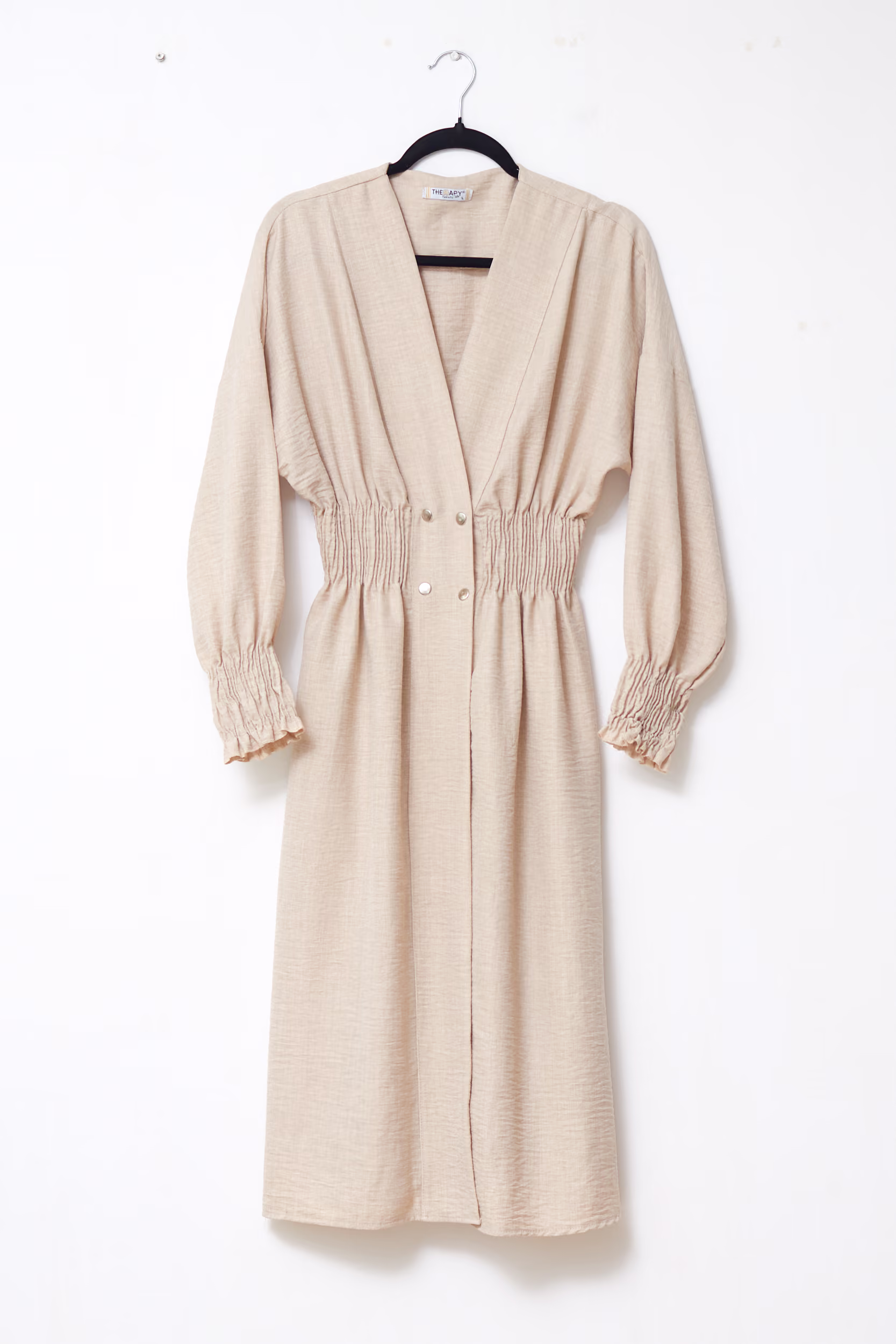 Rochie Midi Bej din Amestec Texturat - Therapy - M/L