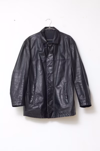 Jachetă - Sacou Vintage Hugo Boss „Natan” din Piele Naturală de Vițel - Hugo Boss - L, XL