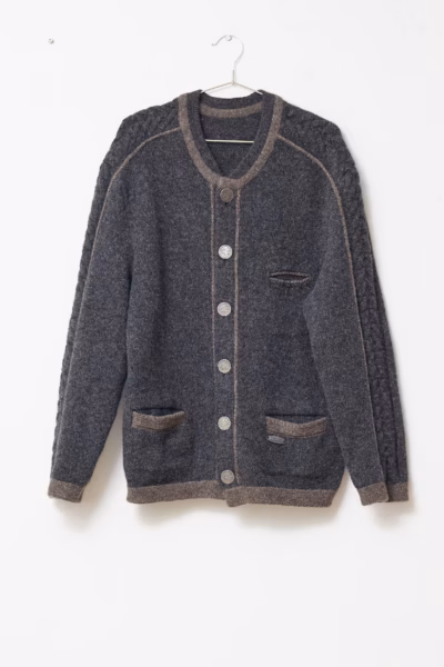 Cardigan Trachten Vintage Gottstein din 100% Lână Virgină - L