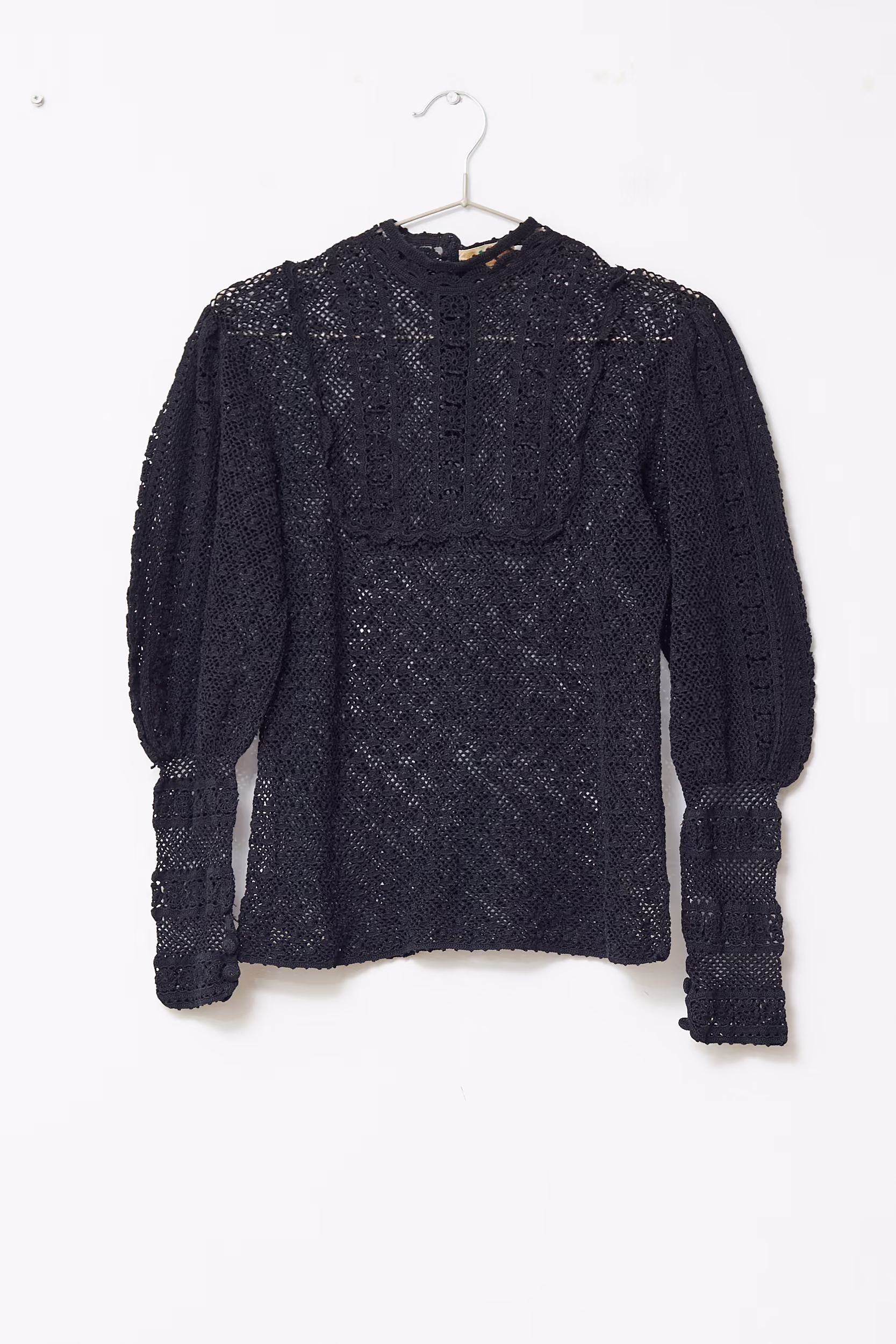 Bluză Vintage din dantelă croșetată manual - Vintage - XS - imagine 2