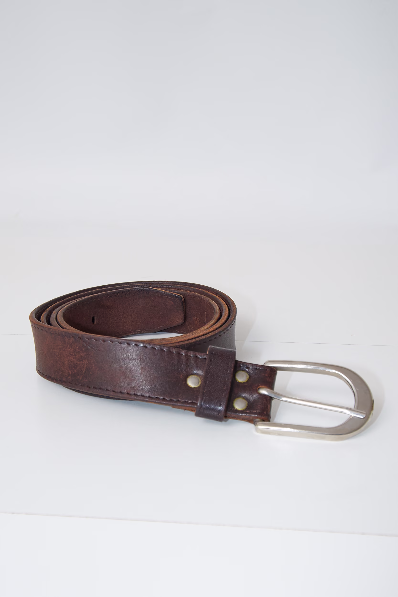 Curea din Piele Naturală Dark Brown - Vintage - 105