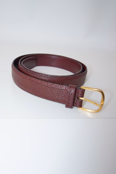 Curea din Piele Naturală Vișinie Brummel - Vintage - 105