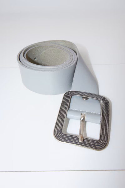 Curea din Piele Naturală Gri Bernd Gotz - Vintage - 100
