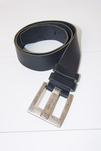 Curea din Piele Naturală Black - Vintage - 90