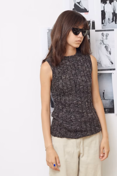 Top/Vestă din Tricot Pufos – 90% Lână - S/M