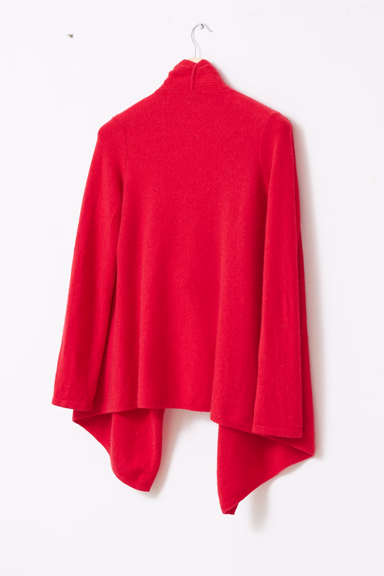 Cardigan Drapat din Cașmir 100% Roșu – Peter Hahn - M/L - imagine 6