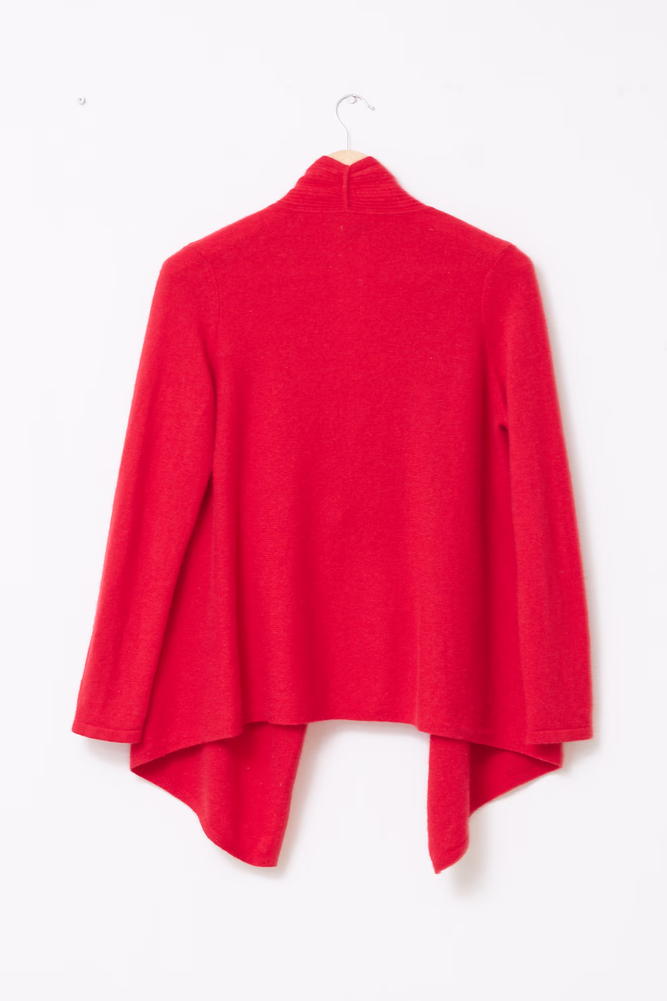 Cardigan Drapat din Cașmir 100% Roșu – Peter Hahn - M/L - imagine 7