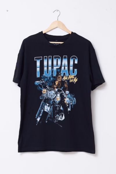 Tricou Mister Tee x 2Pac "All Eyez On Me" – Streetwear / Rap Tee - L/XL