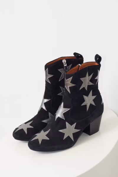 Botine &Other Stories din Piele Naturală Întoarsa cu Steluțe - 37